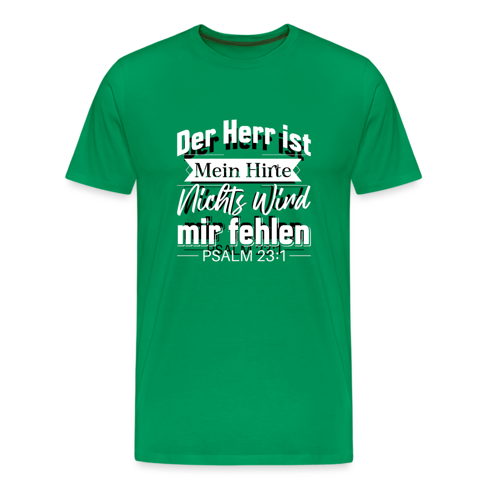 T-Shirt "Der Herr ist mein Hirte" - Psalm 23 [Die Bibel] - schwarzes Herrenshirt - kelly green